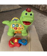 Vtech Chomp &amp; Count Dino Snack on Color and Counting Fun And Small Guita... - $14.03