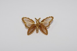 Monet Gold Tone Butterfly Brooch Pin - $28.49