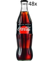 48x Cola-Cola Zero No Sugar Italian Soft Drink Glass Bottle 330ml - $65.23