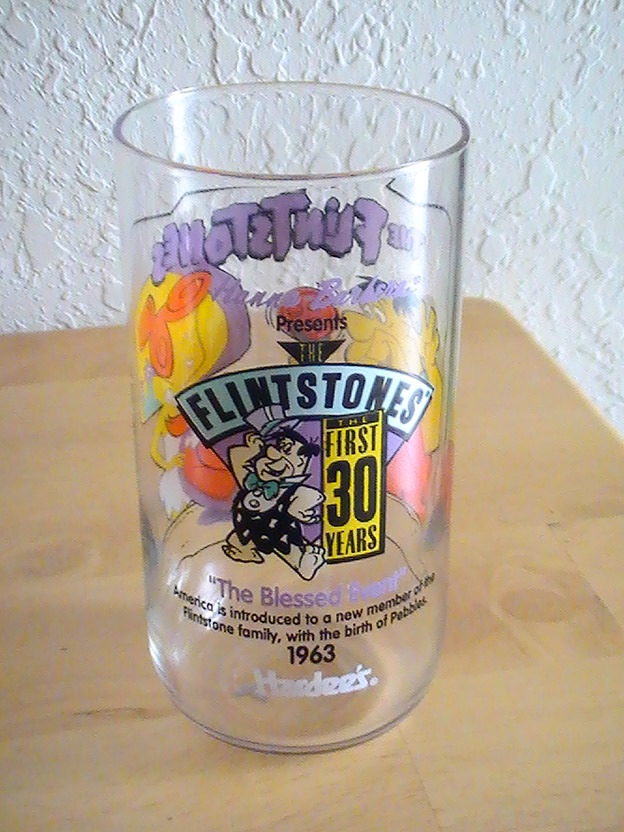 1991 Hardee’s The Flintstones “The Blessed Event” Tall Glass - Other ...
