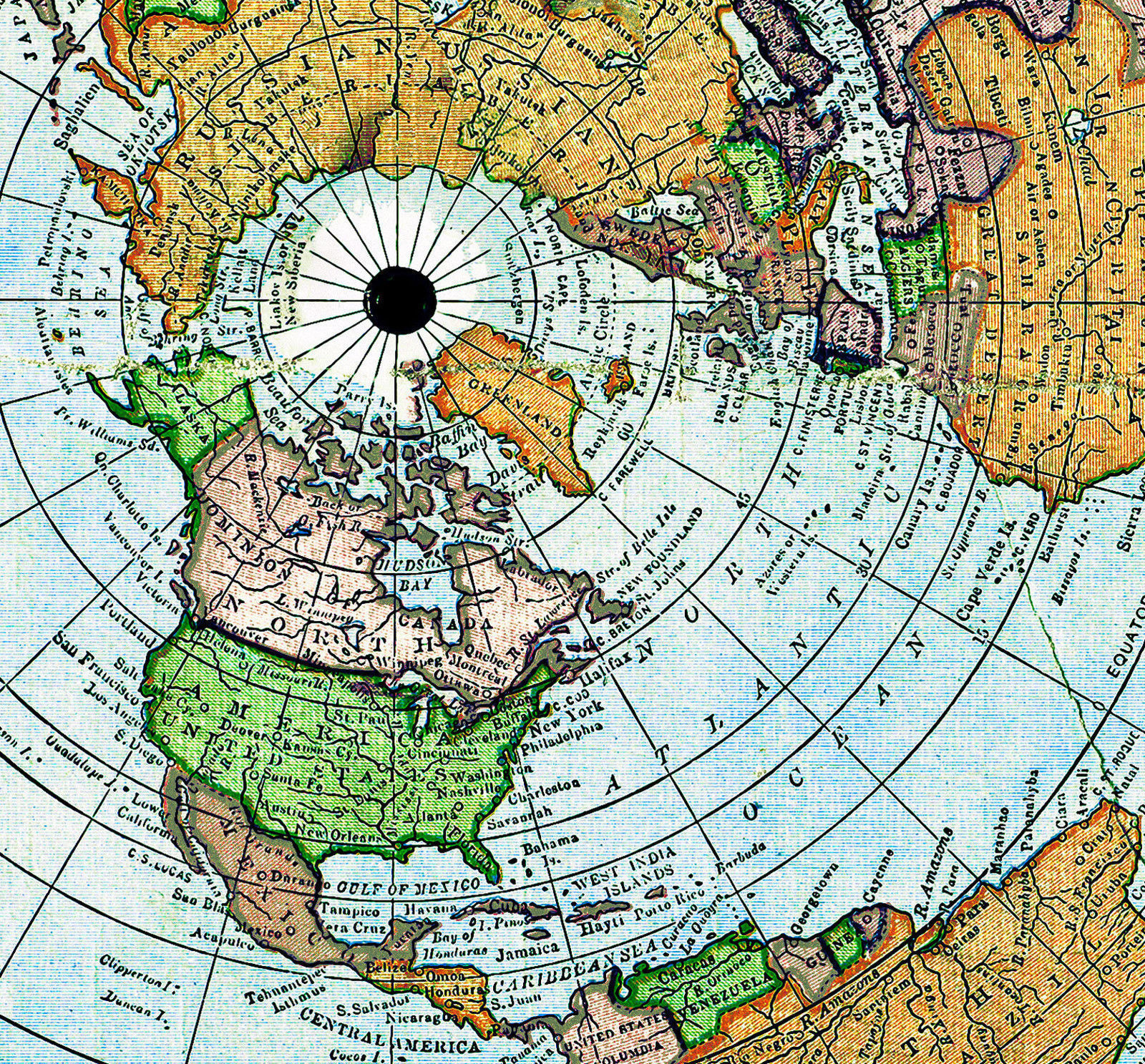 1892 Flat Earth Map Alexander Gleason New And 50 Similar Items