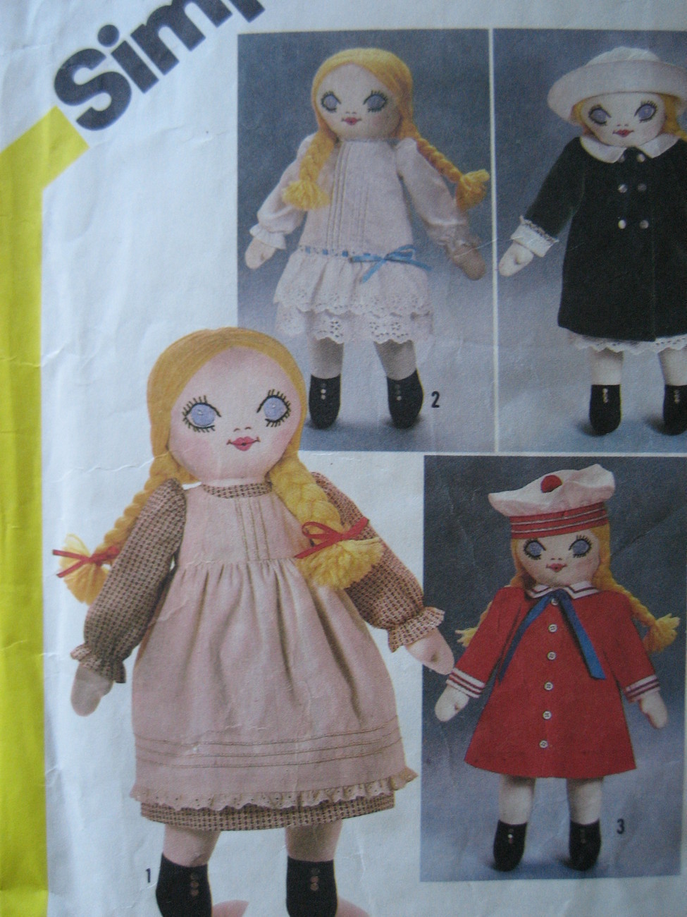 Simplicity 5784 Vintage Craft Pattern Melissa Victorian Rag Doll