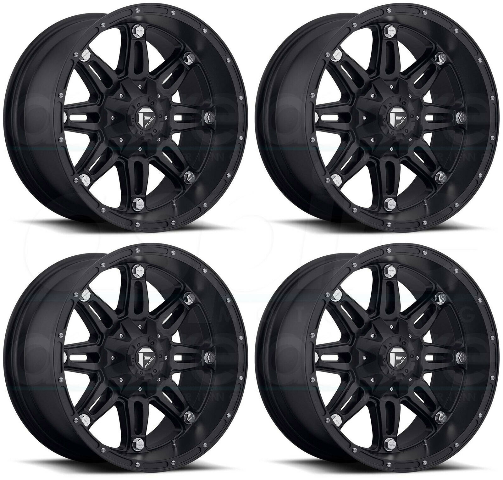 22x12 Fuel D531 Hostage 6x135/6x5.5 -44 Matte Black Wheels Rims Set(4 ...