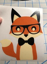 Super Cute|Smart Fox|Glasses|Kids|Fox|Bird|Woodland|Magical|Art|Vinyl|Decal| - $3.96