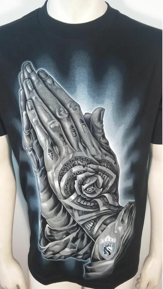 OGABEL OG Abel Money Rose Hands Floral Punk Pray Tattoo Gothic Ink ...