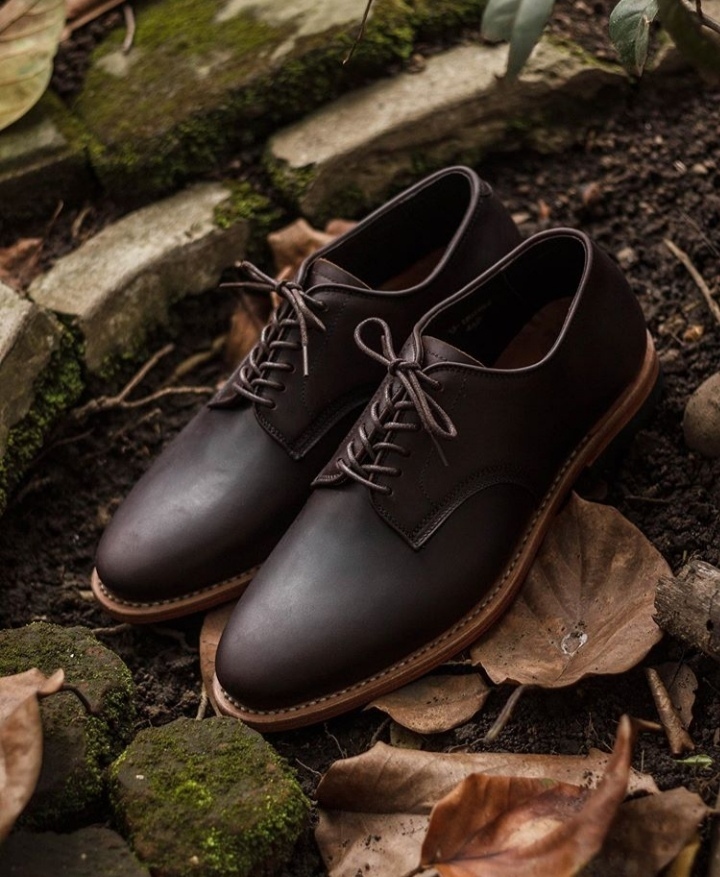 Handmade Dark Brown Color Leather Shoes, Men's Derby Lace Up Stylish Shoes 2019