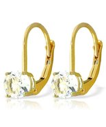 Galaxy Gold GG 1.2 Carat 14k Solid Gold Iris Aquamarine Earrings - $234.62