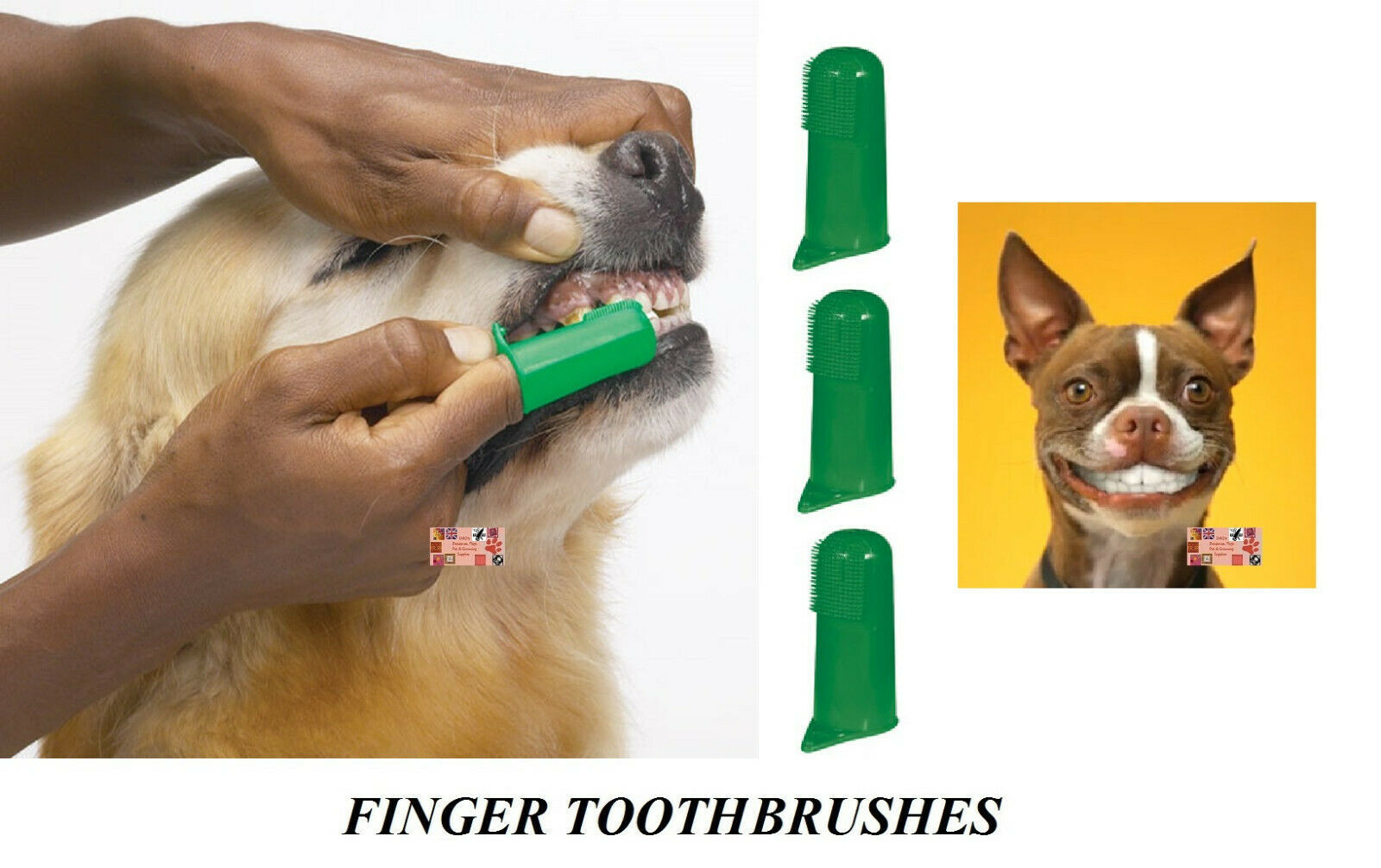 3 PET DOG CAT Finger Pro DENTAL Teeth RUBBER TOOTH BRUSH ORAL CARE Toothbrushes