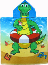 Alligator Hooded Beach Poncho Towel Kids Bath Costume Cotton Pool Cover ... - $17.81