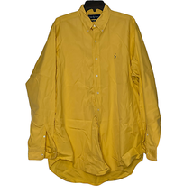 Polo Ralph Lauren Mens Shirt Size Large Yellow Classic Fit 100% Cotton P... - $29.69