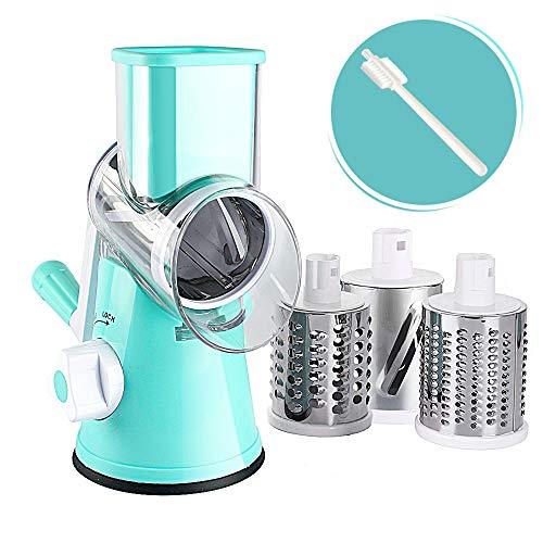 Valuetools Manual Rotary Cheese Grater Round Mandoline Slicer with