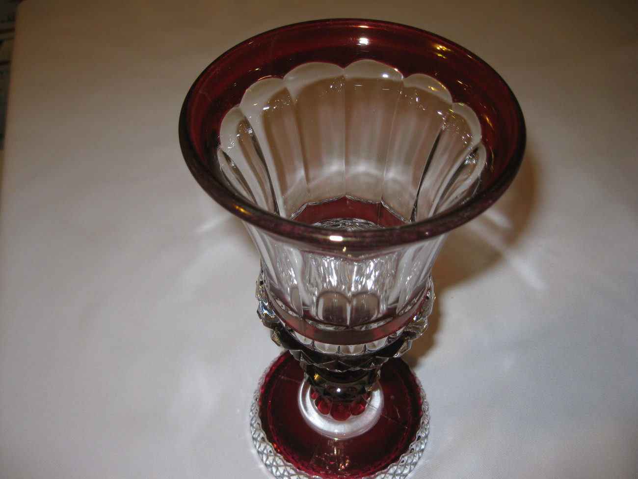 Westmoreland Glass Ruby Flash Footed Urn Usa - Other