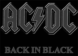 AC / DC Rock Group Back In Black Logo T-Shirt Size LARGE, NEW UNWORN - $14.50