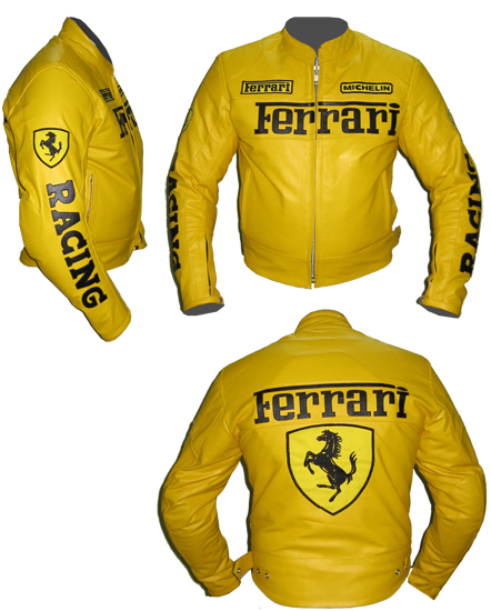 ferrari leather racing jacket