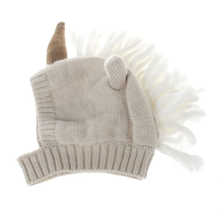 NWT Carter/'s Little Girls Pink//Grey Pom Pom Winter Hat and Mitten Set 2T-4T
