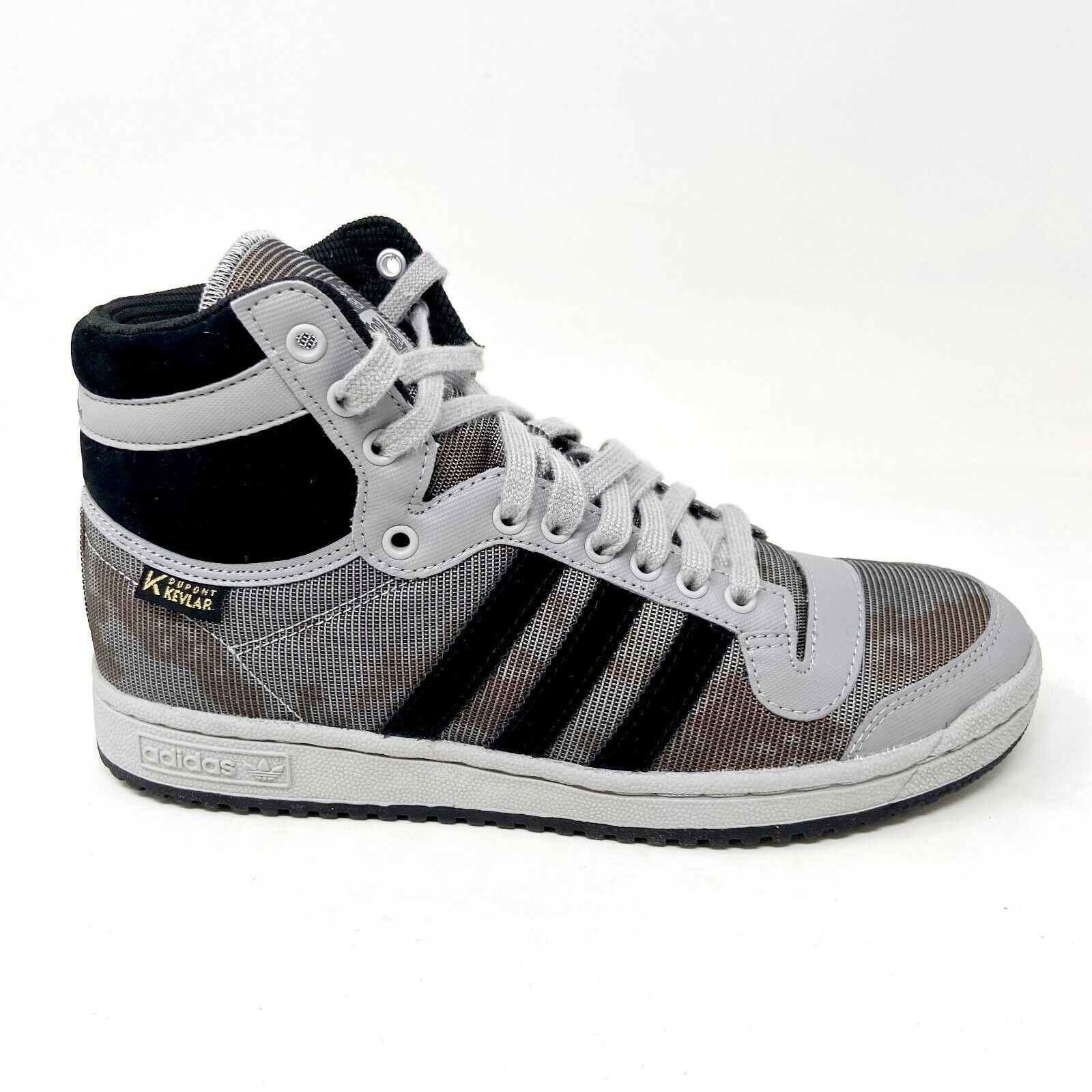 Adidas Originals Top Ten Hi Gray Black Dupont Kevlar Mens Sneakers S86002