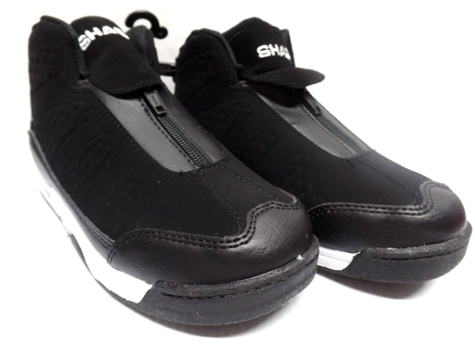 Shaq Youth Boy's Black Zipup Athletic Shoes Sizes 12, 13, 3, 4, 5, 6
