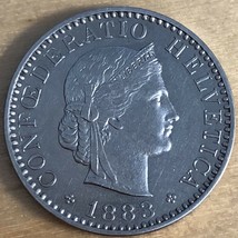 1954 Switzerland 1 Rappen Coin BU Very Nice UNC KM# 46