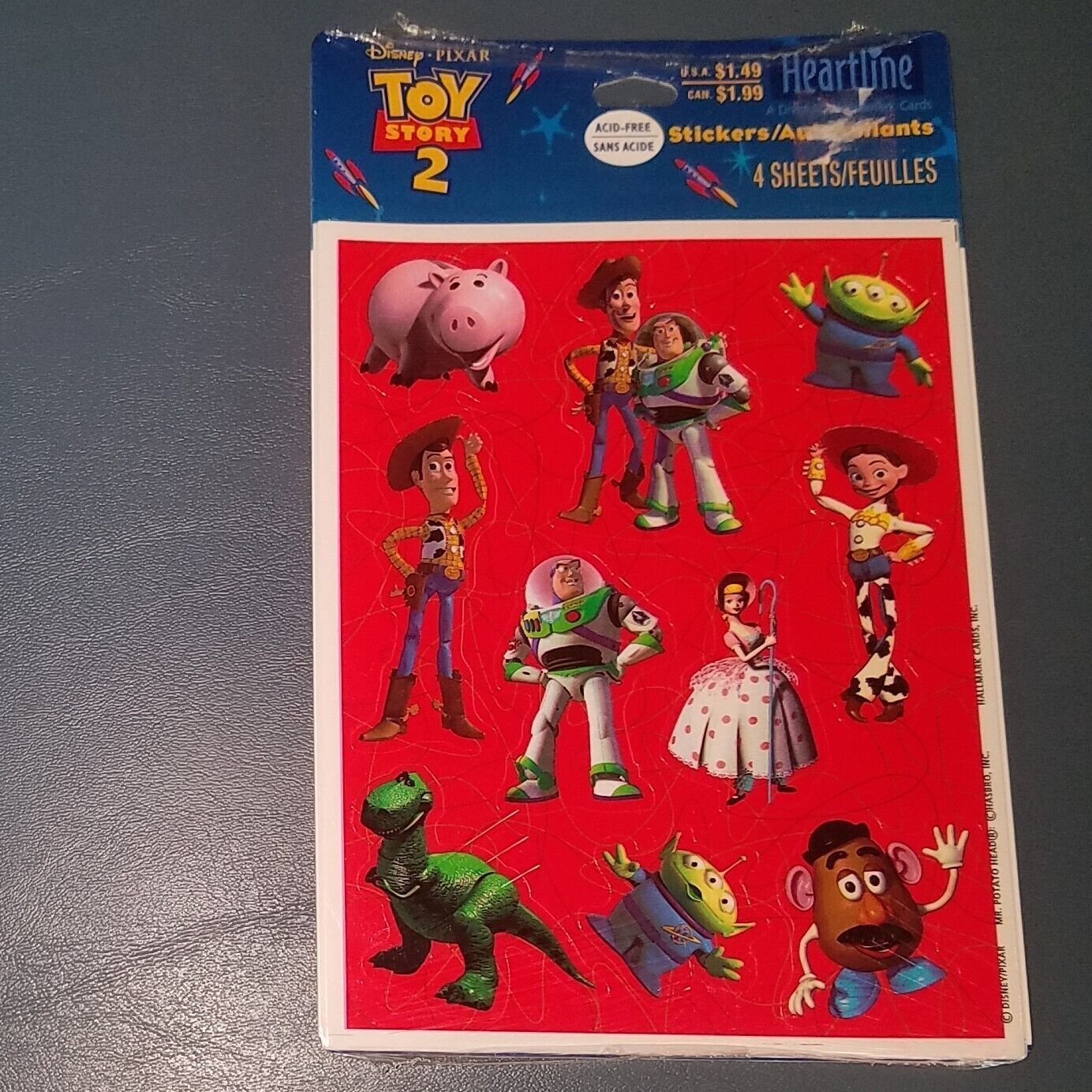 NEW NOS Disney Toy Story 2 Stickers Buzz Woody Bo Peep Jessie Hamm VTG ...