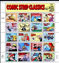Sheet of 20 #3000 Comic Strip Classics 32 cent stamp 1995 - $10.00