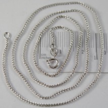 Solid 18K White Gold Spiga Wheat Ear Chain 24 Inches, 1.2 Mm, Made In Italy - $554.98