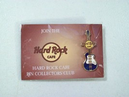 NEW HARD ROCK CAFE PIN COLLECTOR&#39;S CLUB GUITAR LAPEL HAT PIN - $10.54