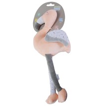 Y Toy Saro Long Legs Flamingo Rattle And Crinkle Paper Stuffed - $25.99