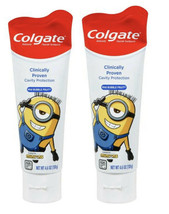 2 Tubes Colgate Kids Fluoride Toothpaste Minions Mild Bubble Fruit 4.6 OZ - $11.87