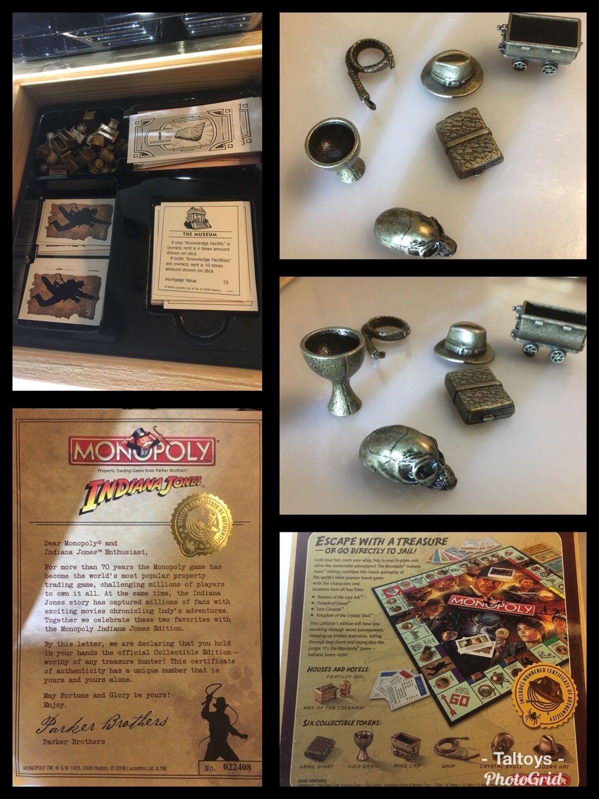 Indiana Jones Monopoly Collector's Limited Edition Wooden Crate ...