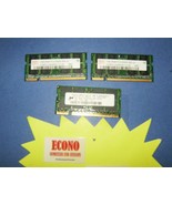 A Lot of 3 RAM Memory Chips (1GB x 3) DDR2 PC2-5300S for Laptop - $11.78