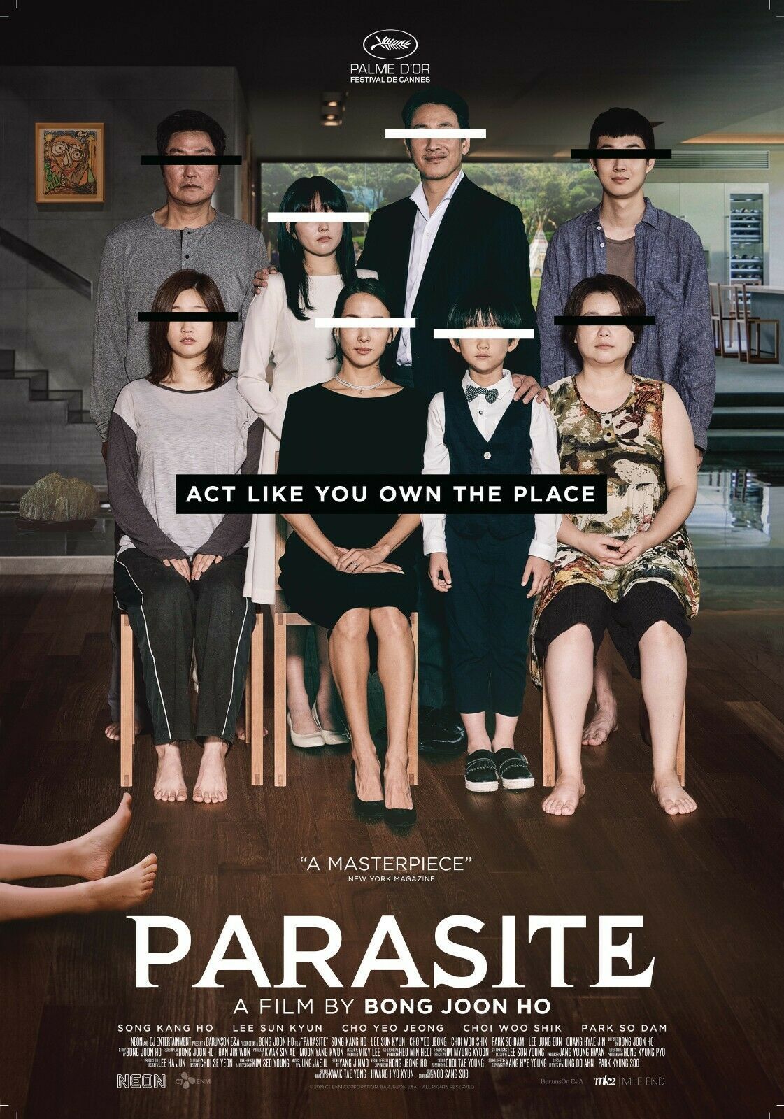 Parasite Poster Korean Movie 2019 Joon Ho Bong Film Print 24x36 27x40 32x48
