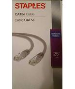 STAPLES 2093685 25-Ft Cat5E Ethernet Networking Cable Gray - $5.39