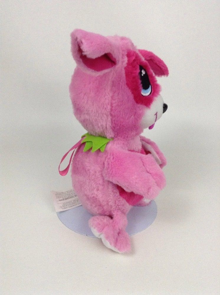 plush pink dog