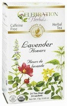 Celebration Herbals Organic Lavender Flowers Tea Caffeine Free -- 24 Her... - $10.74