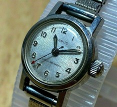 Vintage Benrus Lady Textured Dial Silver Swiss Hand-Wind Mechanical Watch Hours - $21.84