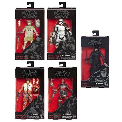 Image 1 of Star Wars VII The Black Series 6-Inch Action Figures Wave 2R1 Set of 6, Hasbro