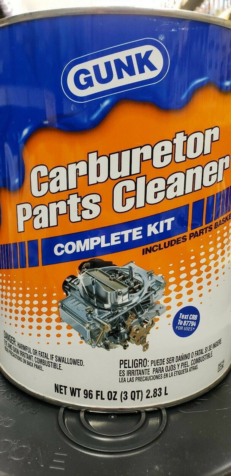 TWO PACK Gunk CC3K Carburetor & Parts Cleaner with Drip Basket 96