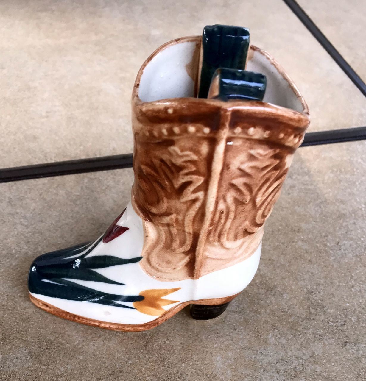 ceramic cowboy boots