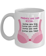 Friends Are Like Boobs - Novelty 11oz White Ceramic Boob Cups - Perfect ... - $21.99