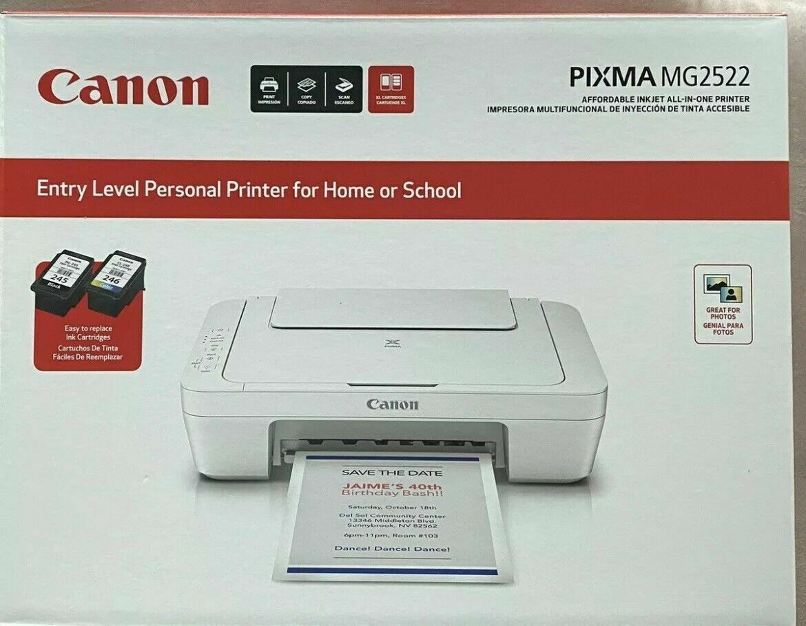 Canon Pixma MG2522 Wired AllinOne Inkjet Printer Scanner Copier Home