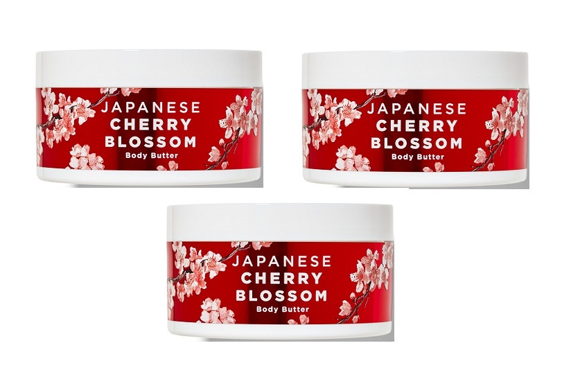 Bath & Body Works Japanese Cherry Blossom Shea Butter & Rice Milk Body Butter x3
