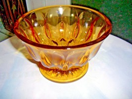 Anchor Hocking Amber Fairfield Pattern 6" Candy Dish - $9.90