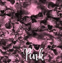 Reaper Skulls Pink vinyl Wrap  air release Matte Laminated 12"x12" - $9.41