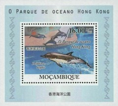 Hong Kong Ocean Park Dolphin Marine Life Stamp Mini Sov. Sheet MNH - $14.94