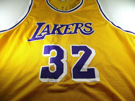 MAGIC JOHNSON / NBA HALL OF FAME / AUTOGRAPHED L.A. LAKERS CUSTOM JERSEY / COA image 2