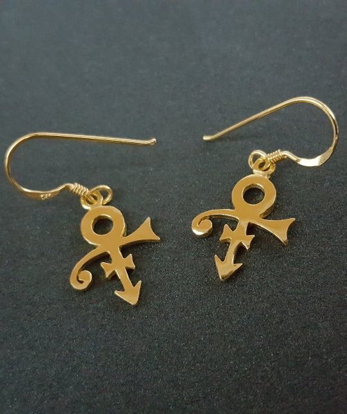 Hood Earring -  Gold Platted - Love - Remembrance Symbol - Sterling Silver
