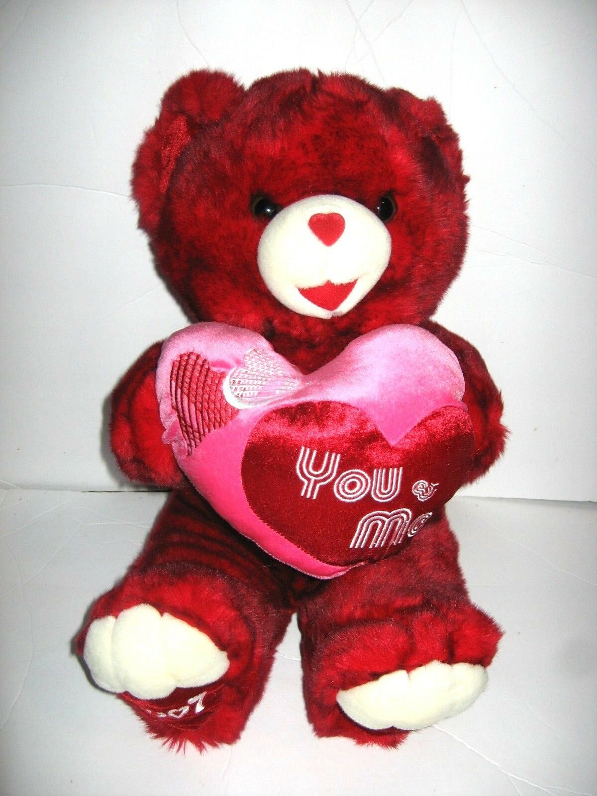 Dan Dee Sweetheart Teddy 2007 Bear Red Pink Heart Plush 18