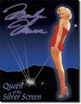 Marilyn Monroe Queen of the Silver Screen Actress Hollywood Icon Metal Sign - $20.95