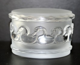 Lalique Crystal Covered Box~Canards~Swans~Ducks~Birds~Signed~Authentic~Mint - $197.99