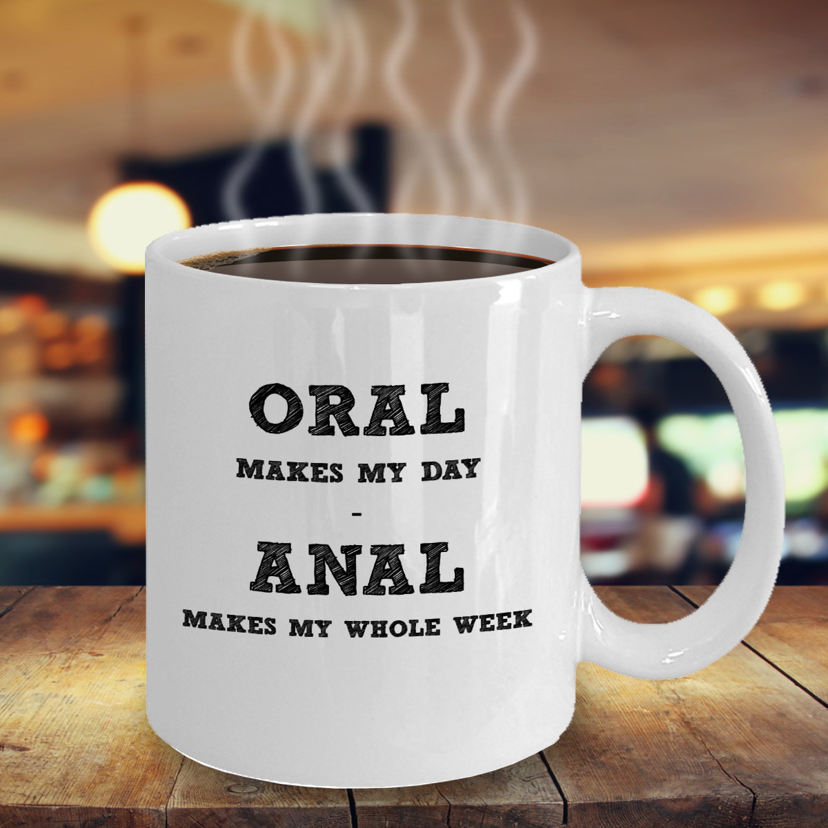 Sexual Mug Oral Versus Anal Anal Sex Mug Sexual T Naughty Mug White Cup Dinnerware 4870